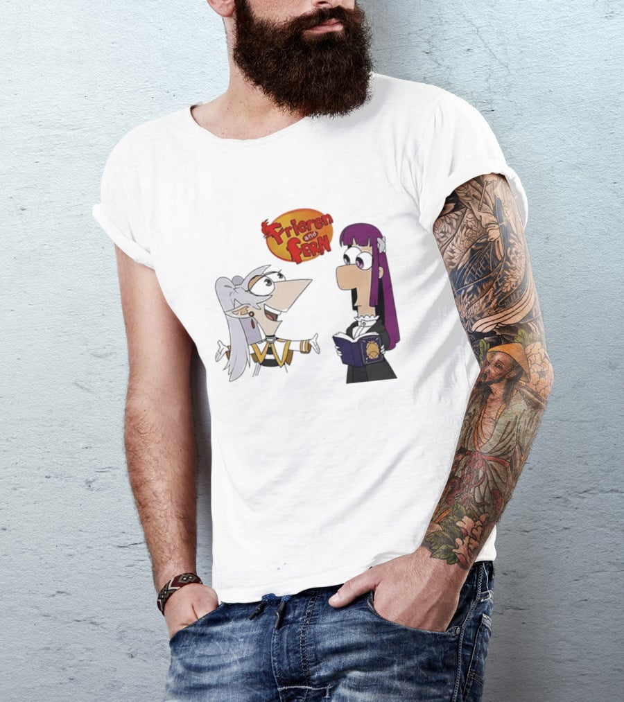 Frieren And Fern Phineas And Ferb Crossover Beyond Journey's End T-Shirt