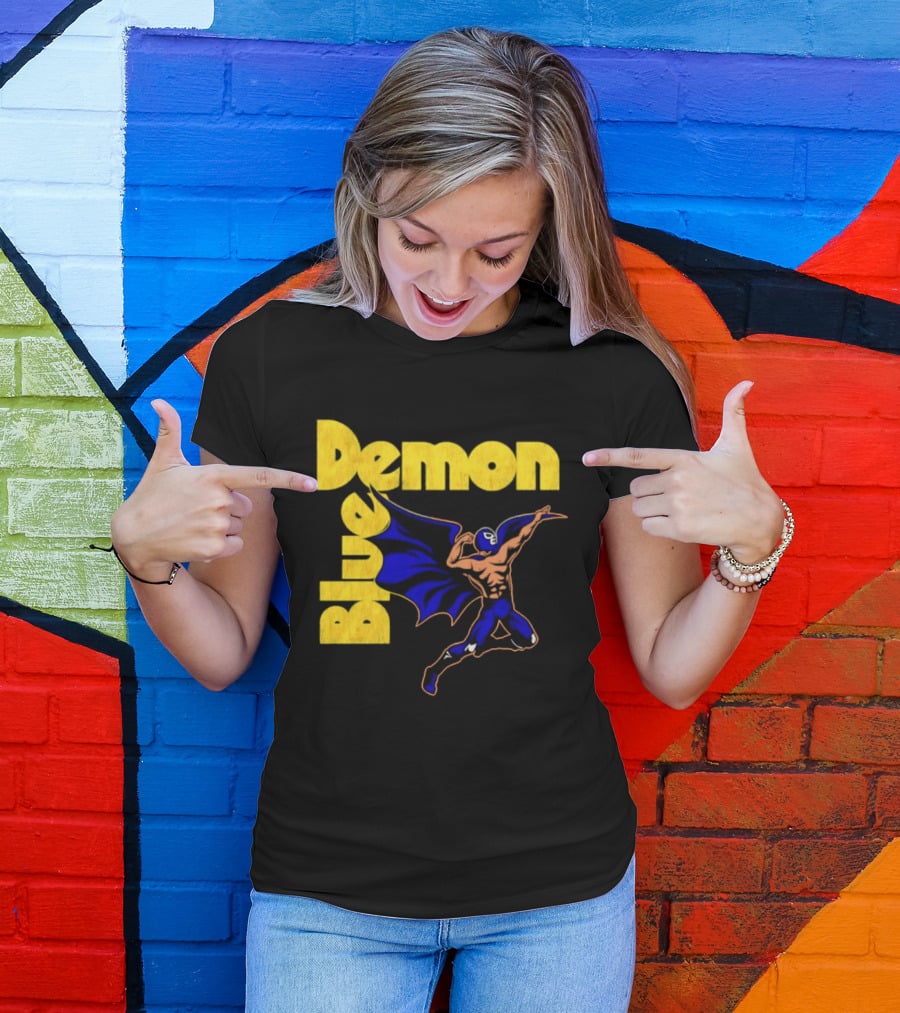 Alejandro Munoz Moreno Blue Demon Mexico Wrestling Iconic Luchador T-Shirt