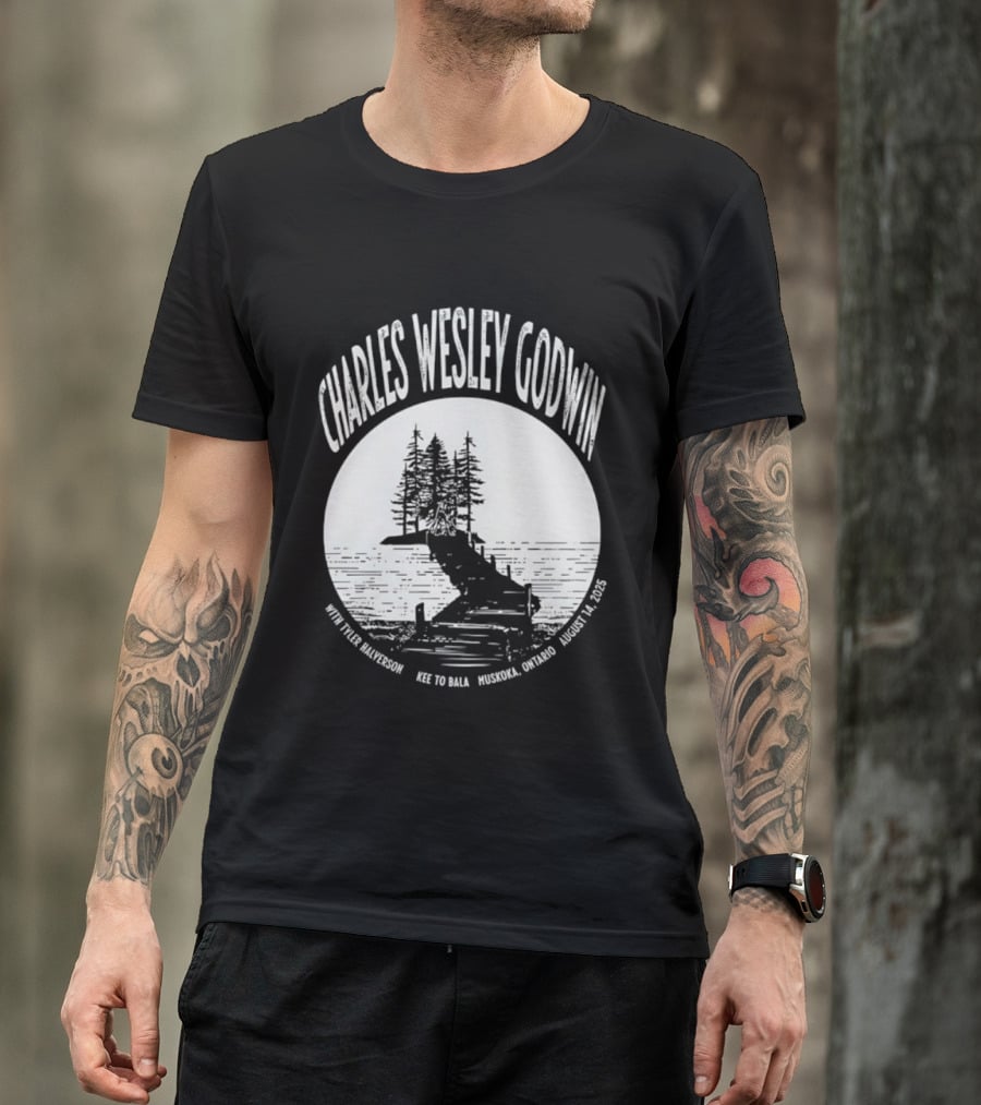 Charles Wesley Godwin 2025 Muskoka Tour Bala Ontario August 14 Key To Bala T-Shirt