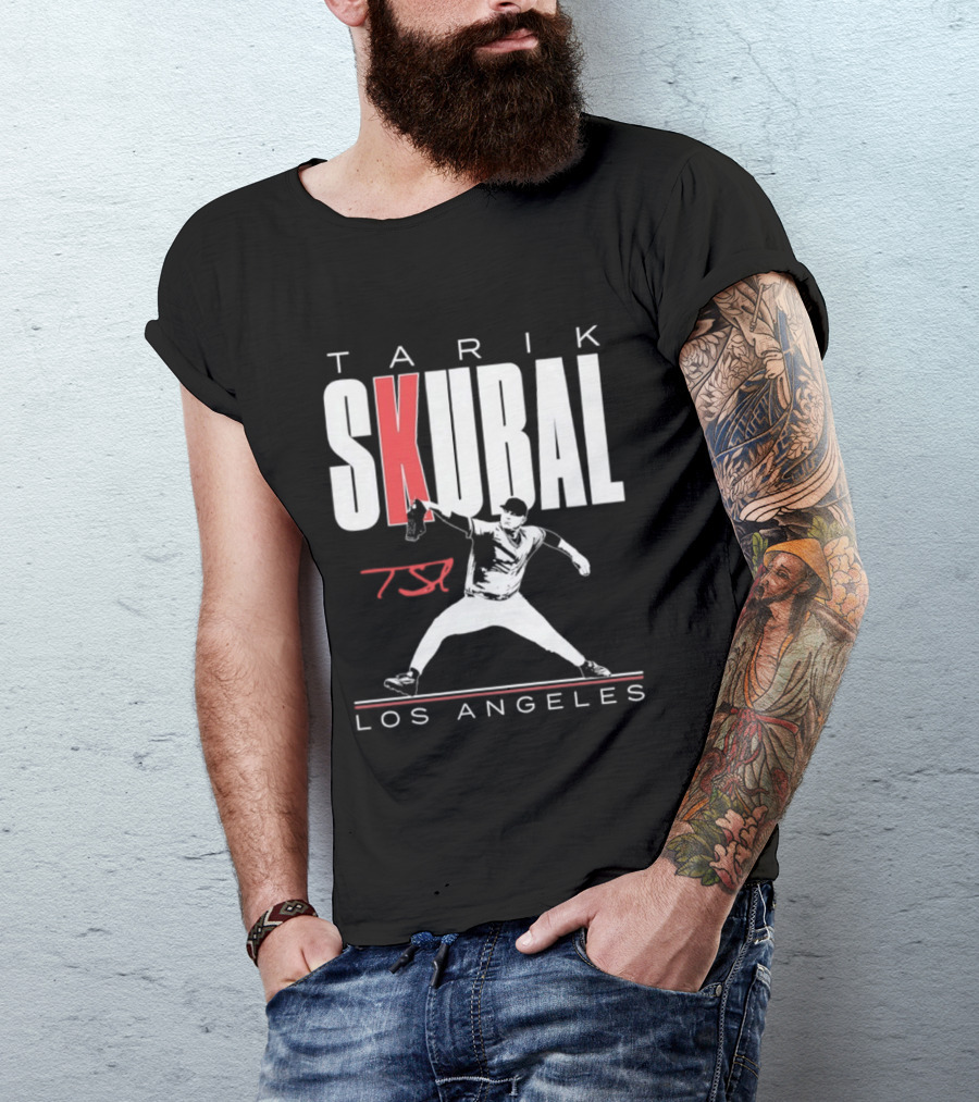 Tarik Skubal 37 Los Angeles Dodgers Baseball Player T-Shirt