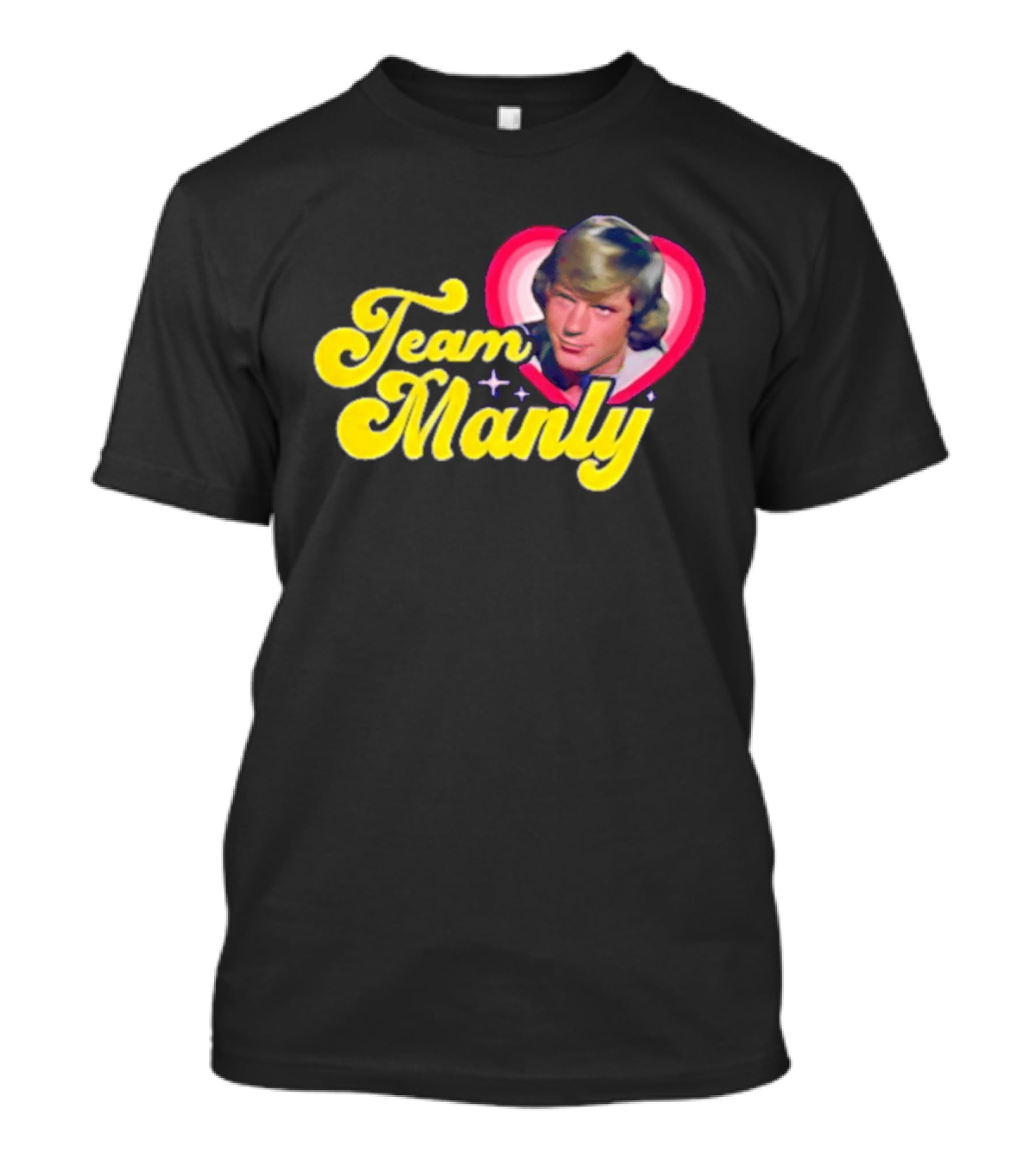 Team Manly Bobby Sherman Retro Heart T-Shirt
