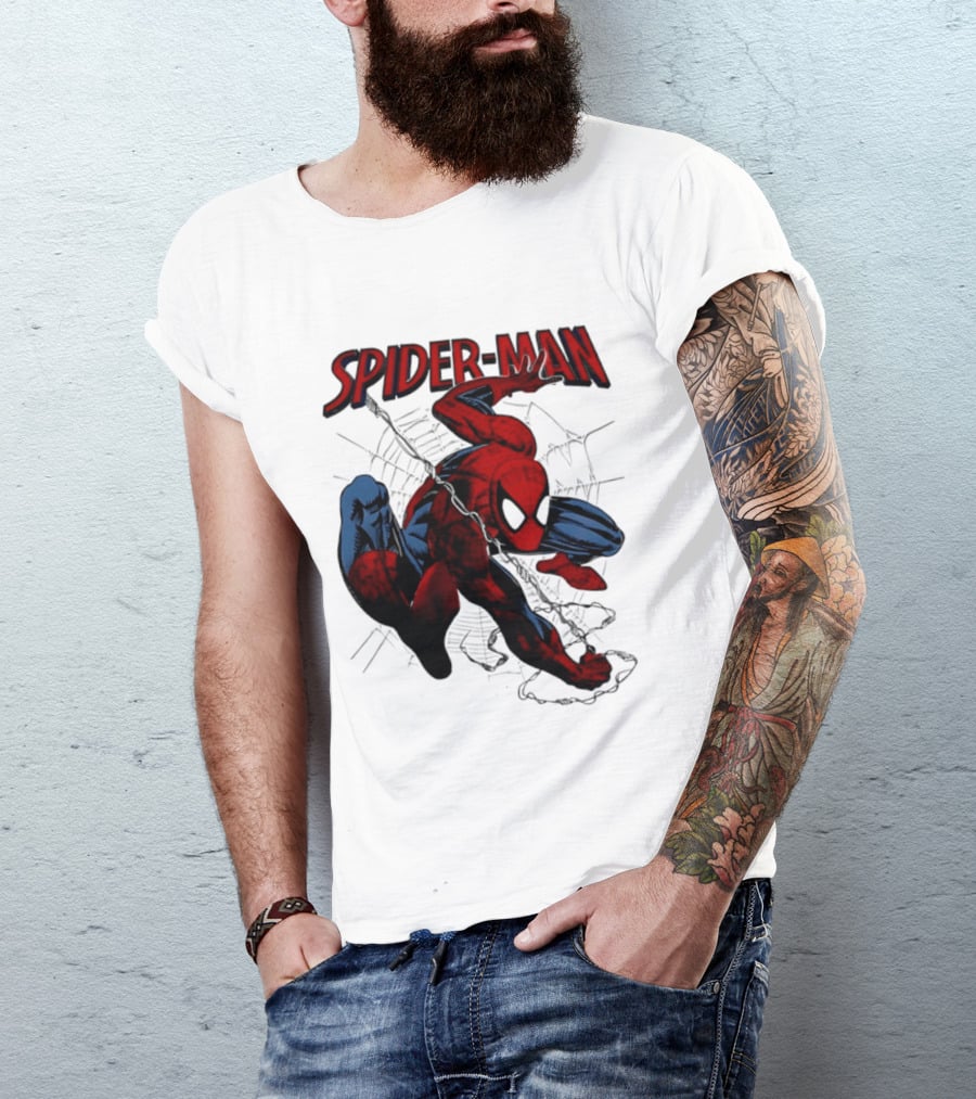 SPIDER MAN Marvel Superhero Man Spider Peter Parker Web Slinger T-Shirt
