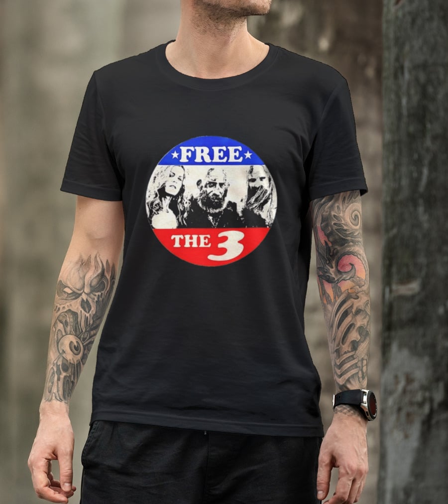 Rob Zombie Free The 3 From Hell Horror Movie T-Shirt
