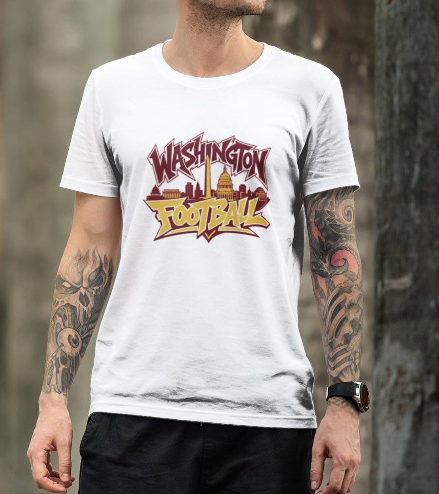 Washington Football Capitol Skyline Monument Landmarks T-Shirt