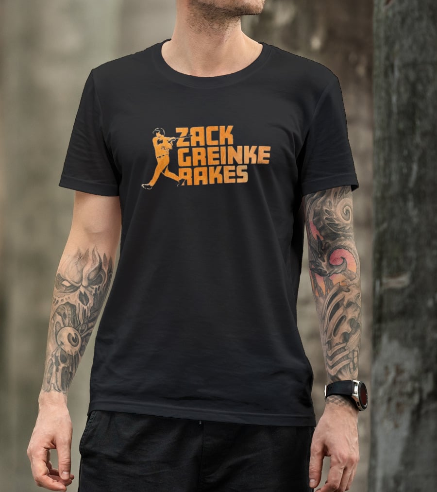Zack Greinke Rakes Houston Astros Baseball Legend T-Shirt