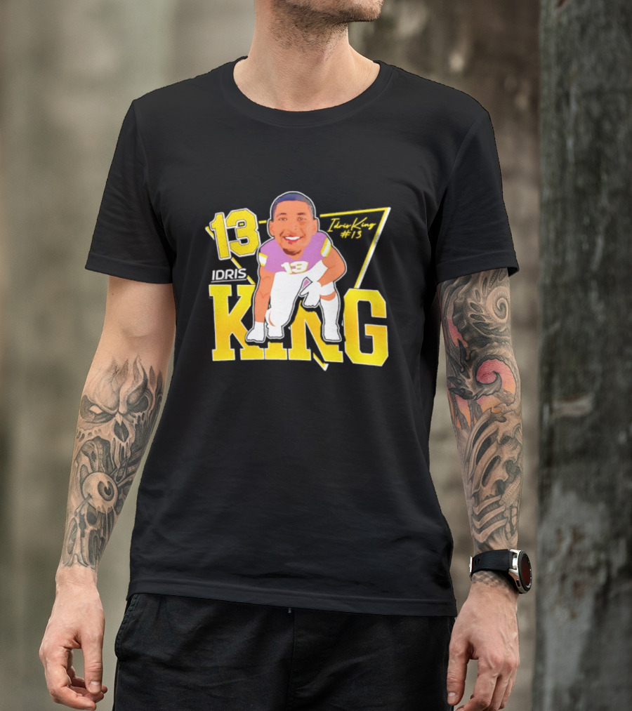 Idris King 13 Tennessee Tech Football Caricature T-Shirt
