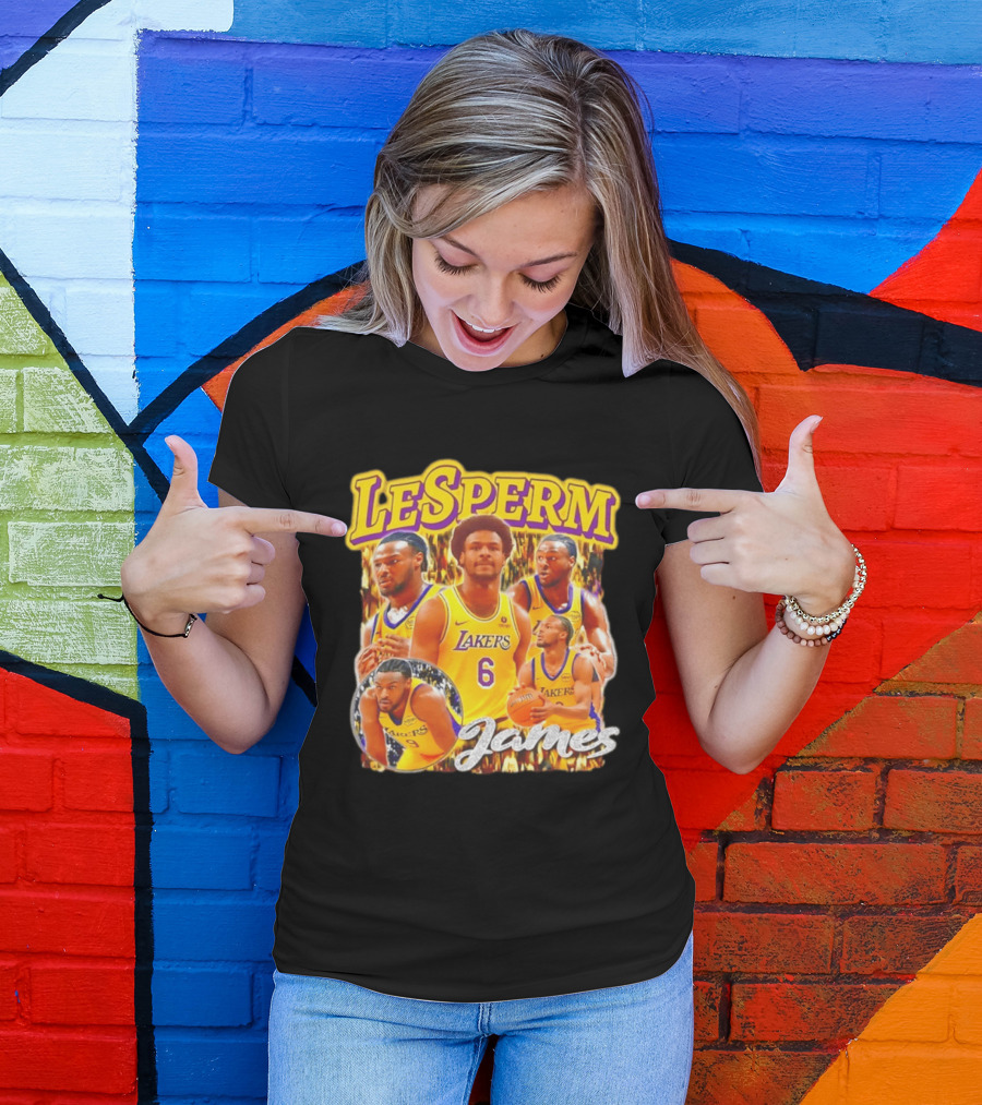 LeSperm James Lakers 90s Bootleg T-Shirt