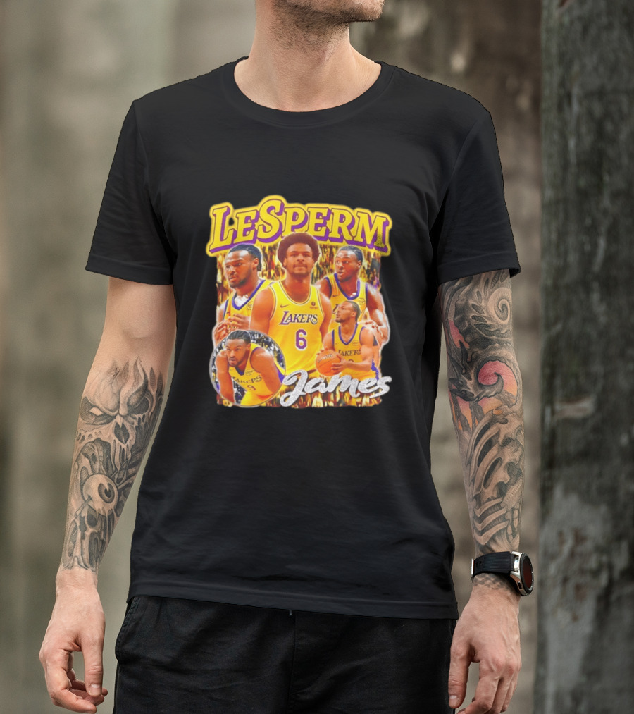LeSperm James Lakers 90s Bootleg T-Shirt