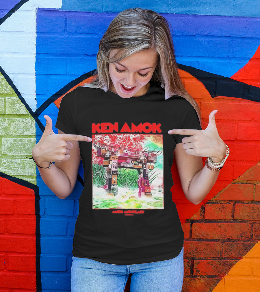 Ken Amok Amok And Peace Speaker Torii Technicolor Gateway T-Shirt