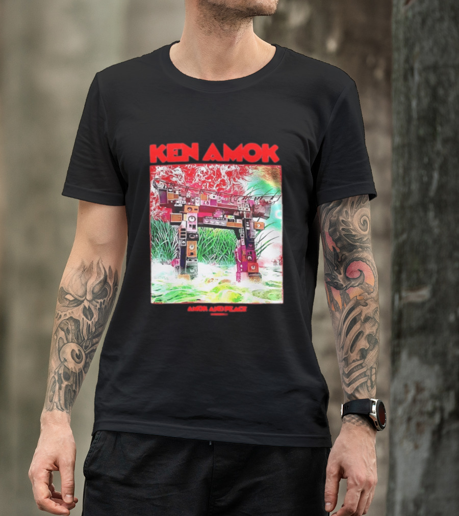 Ken Amok Amok And Peace Speaker Torii Technicolor Gateway T-Shirt