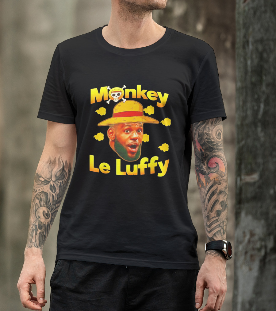 Monkey LeBron James Le Luffy Los Angeles Lakers One Piece T-Shirt