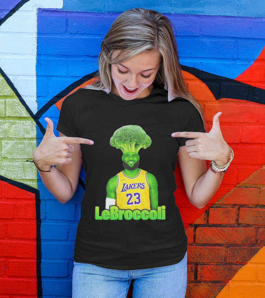 LeBron James Los Angeles Lakers LeBroccoli Lebron 23 NBA Basketball T-Shirt