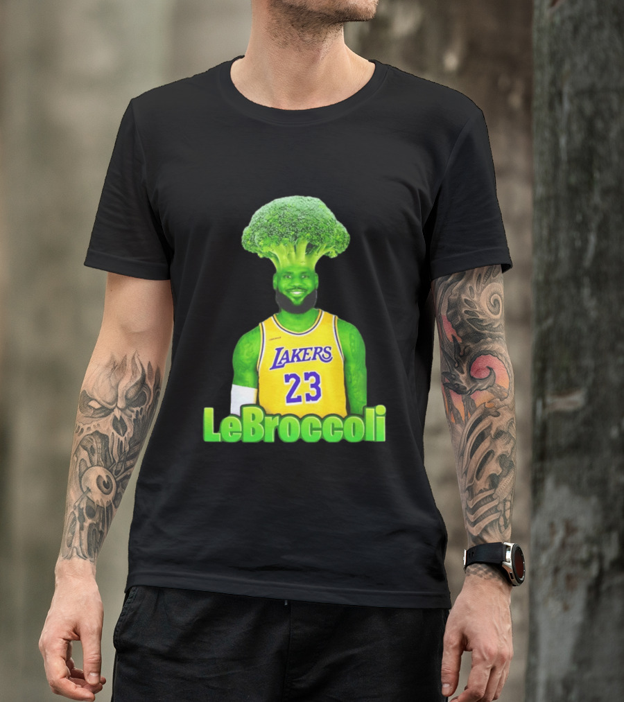 LeBron James Los Angeles Lakers LeBroccoli Lebron 23 NBA Basketball T-Shirt