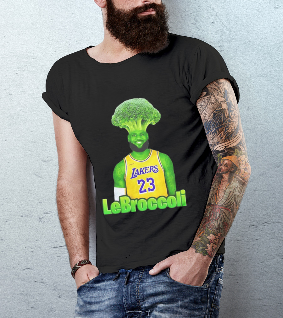 LeBron James Los Angeles Lakers LeBroccoli Lebron 23 NBA Basketball T-Shirt