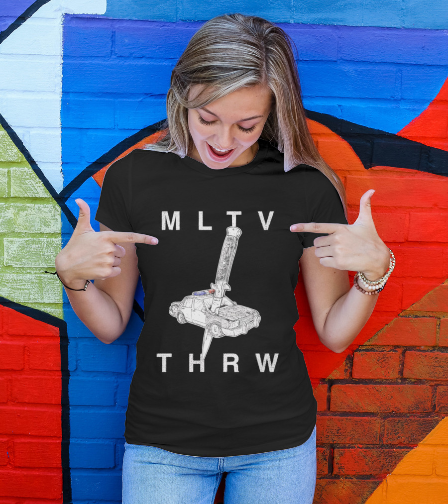 MLTV THRW Police Car Knife Punk T-Shirt