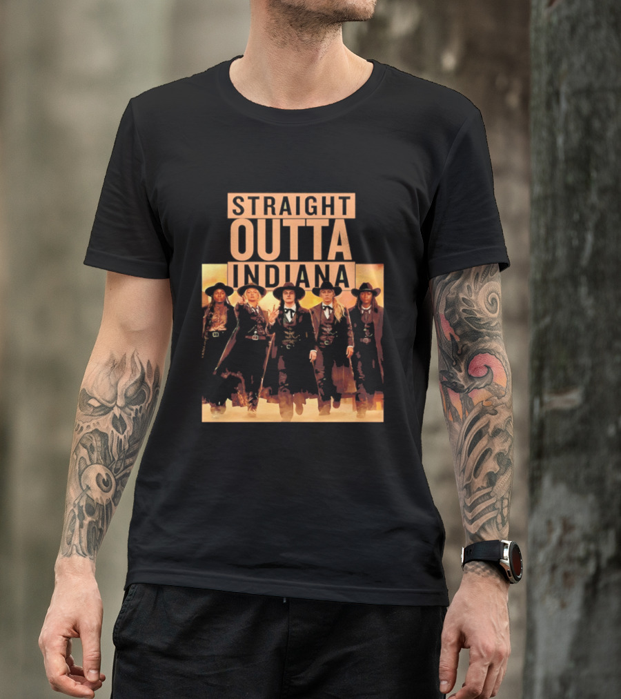 Straight Outta Indiana Fever Women's Basketball Feverstone Western T-Shirt