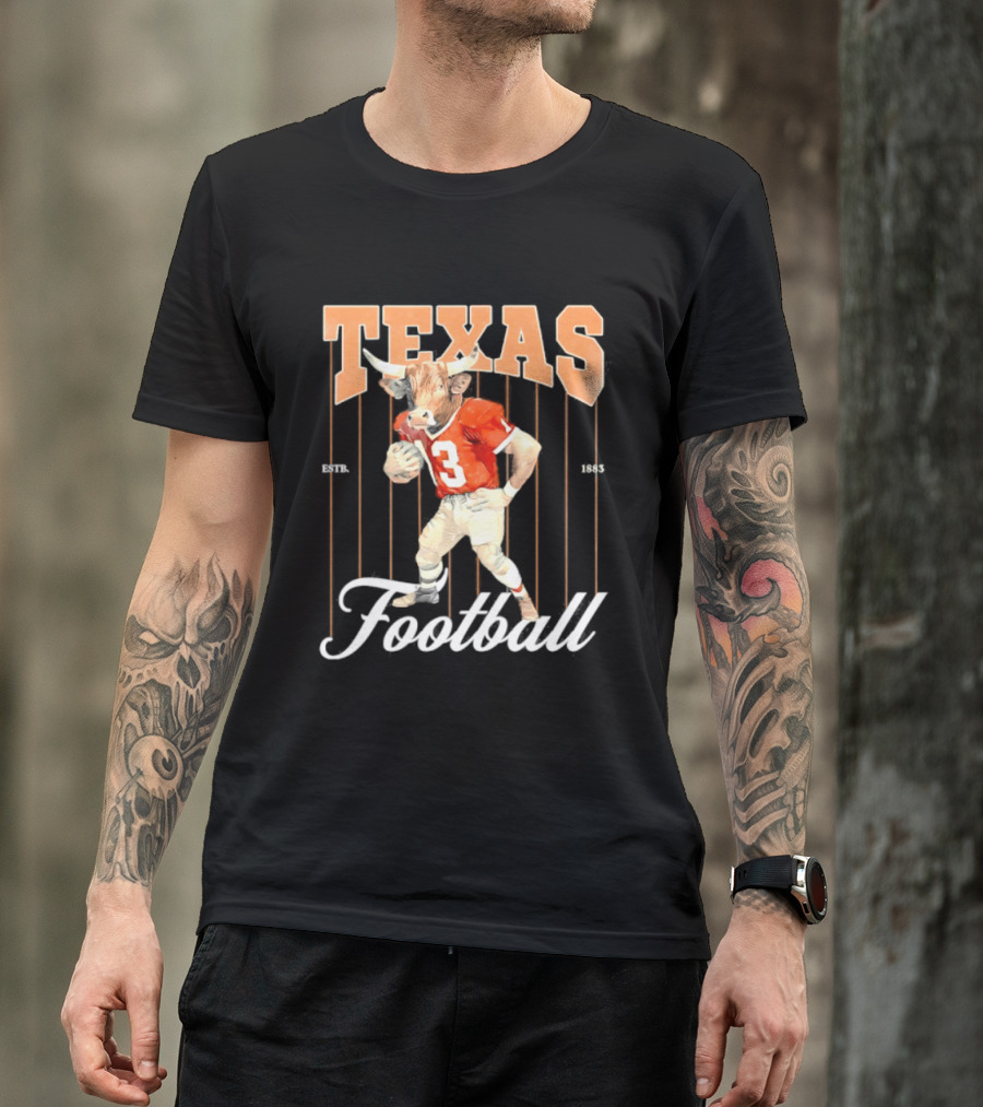 Texas Football Longhorns Estb 1883 Retro Player Jersey T-Shirt