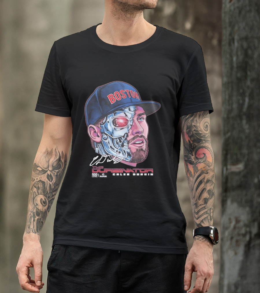 Boston Red Sox The Durbinator Caleb Durbin Cyborg Baseball T-Shirt