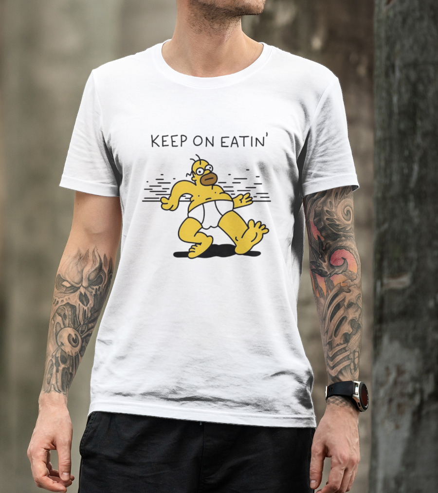 Homer Simpson Keep On Eatin' The Simpsons Walking T-Shirt