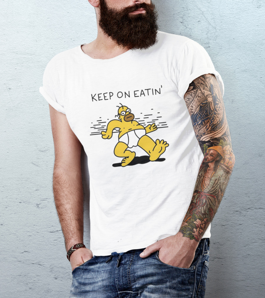 Homer Simpson Keep On Eatin' The Simpsons Walking T-Shirt