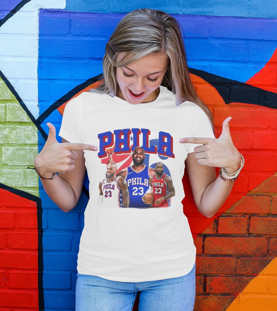 LeBron James Phila 23 Philadelphia Basketball T-Shirt