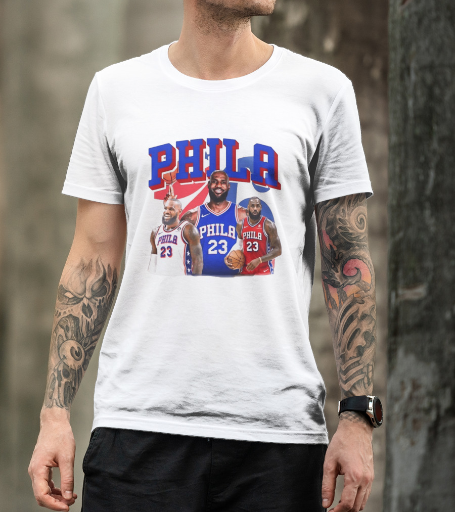 LeBron James Phila 23 Philadelphia Basketball T-Shirt