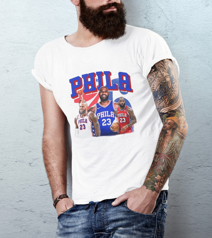 LeBron James Phila 23 Philadelphia Basketball T-Shirt