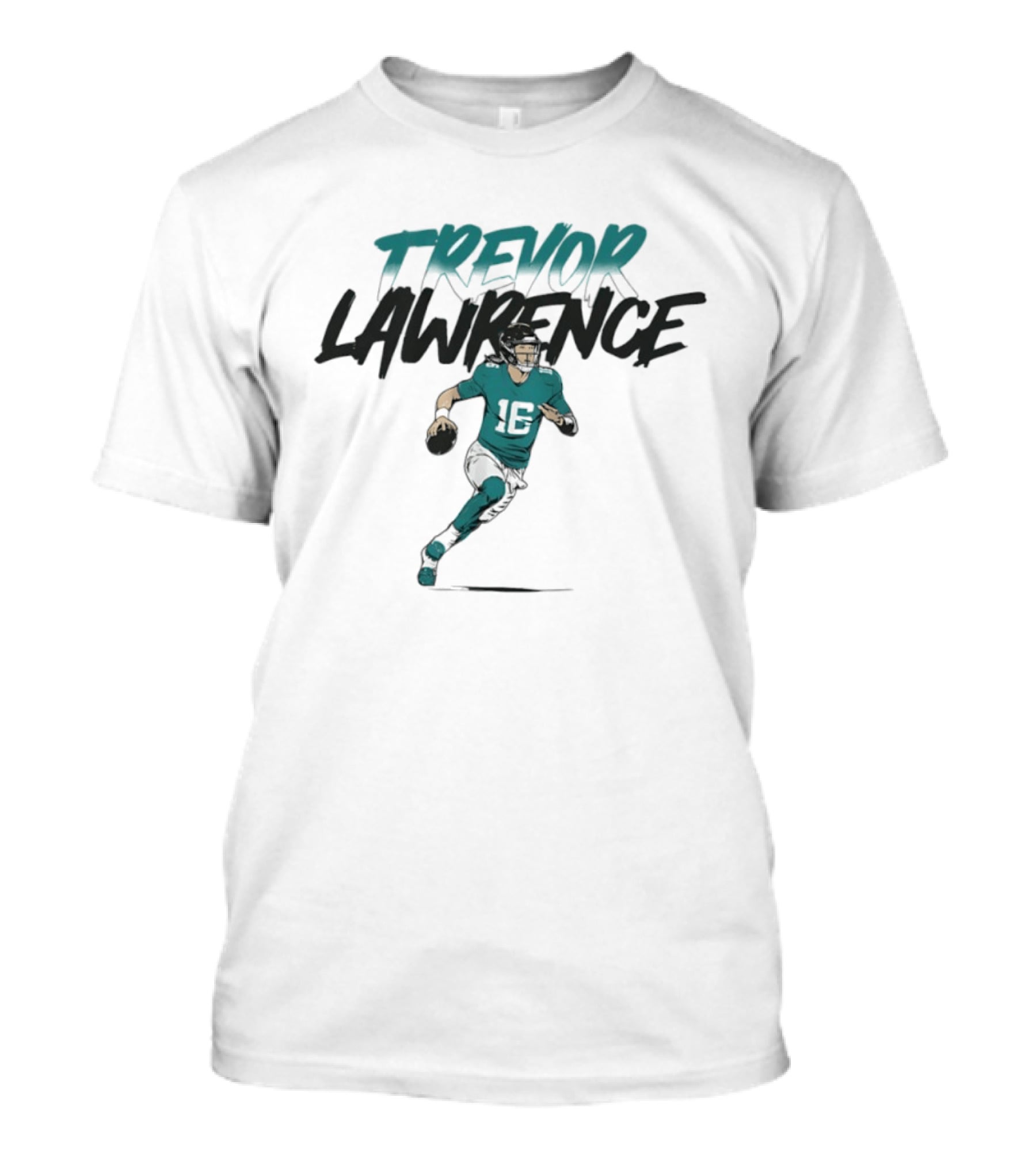 Trevor Lawrence 16 Jacksonville Jaguars Quarterback Action Pose T-Shirt