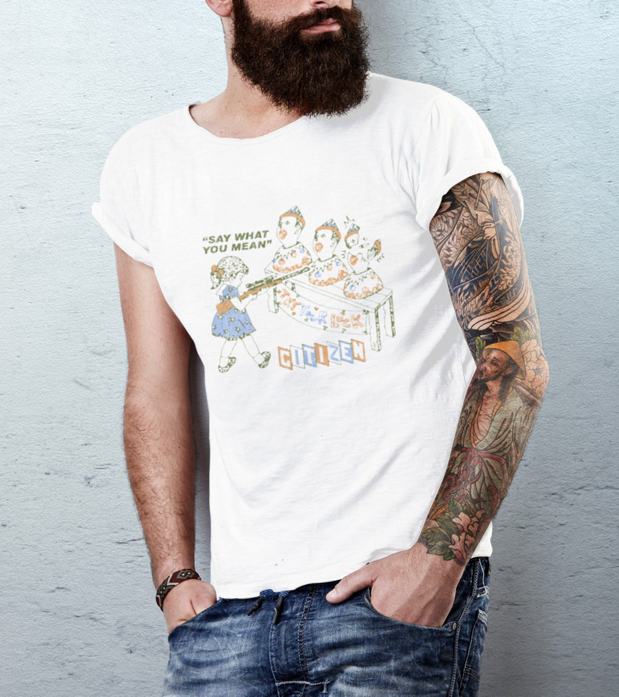 Say What You Mean Try Your Luck Citizen Vintage Arcade Duck Shooting Game T-Shirt