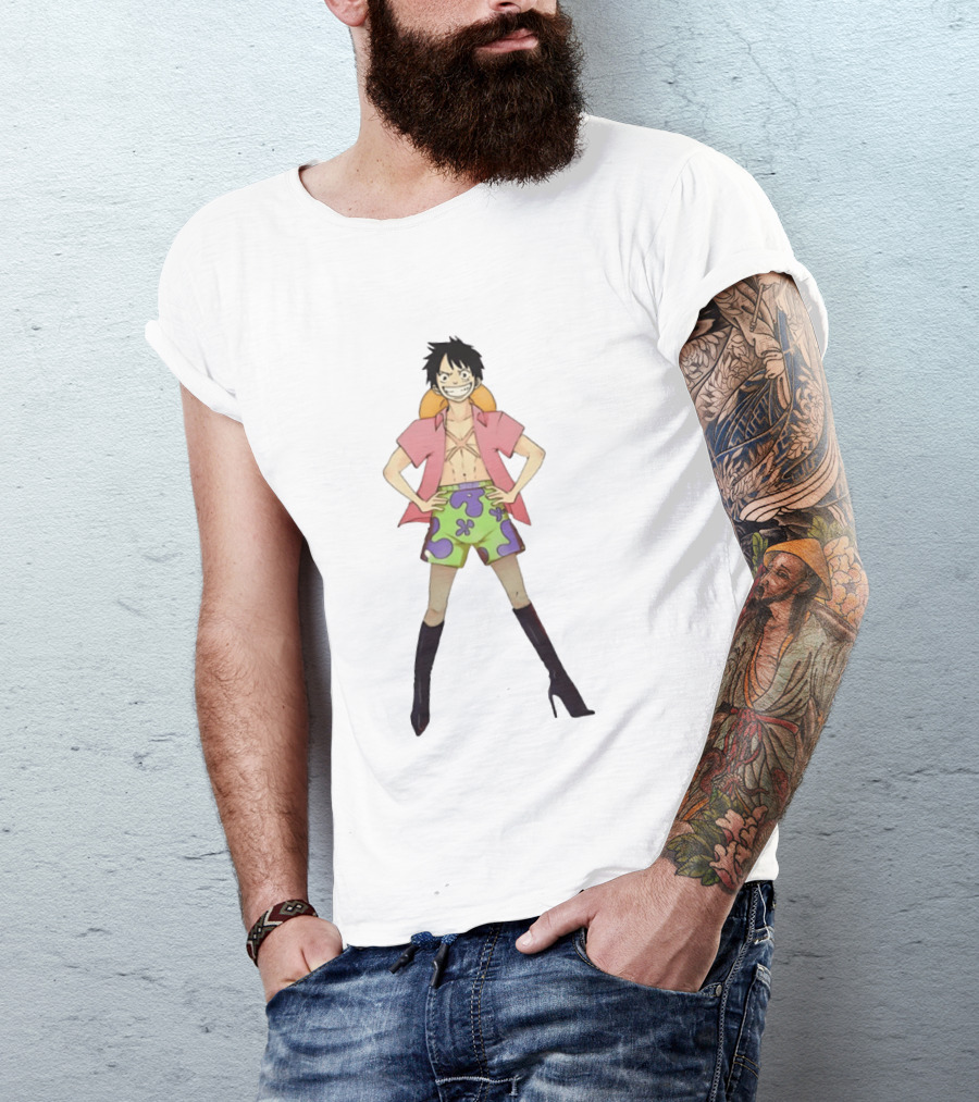One Piece Luffy Stripper Monkey Straw Hat Pirates T-Shirt