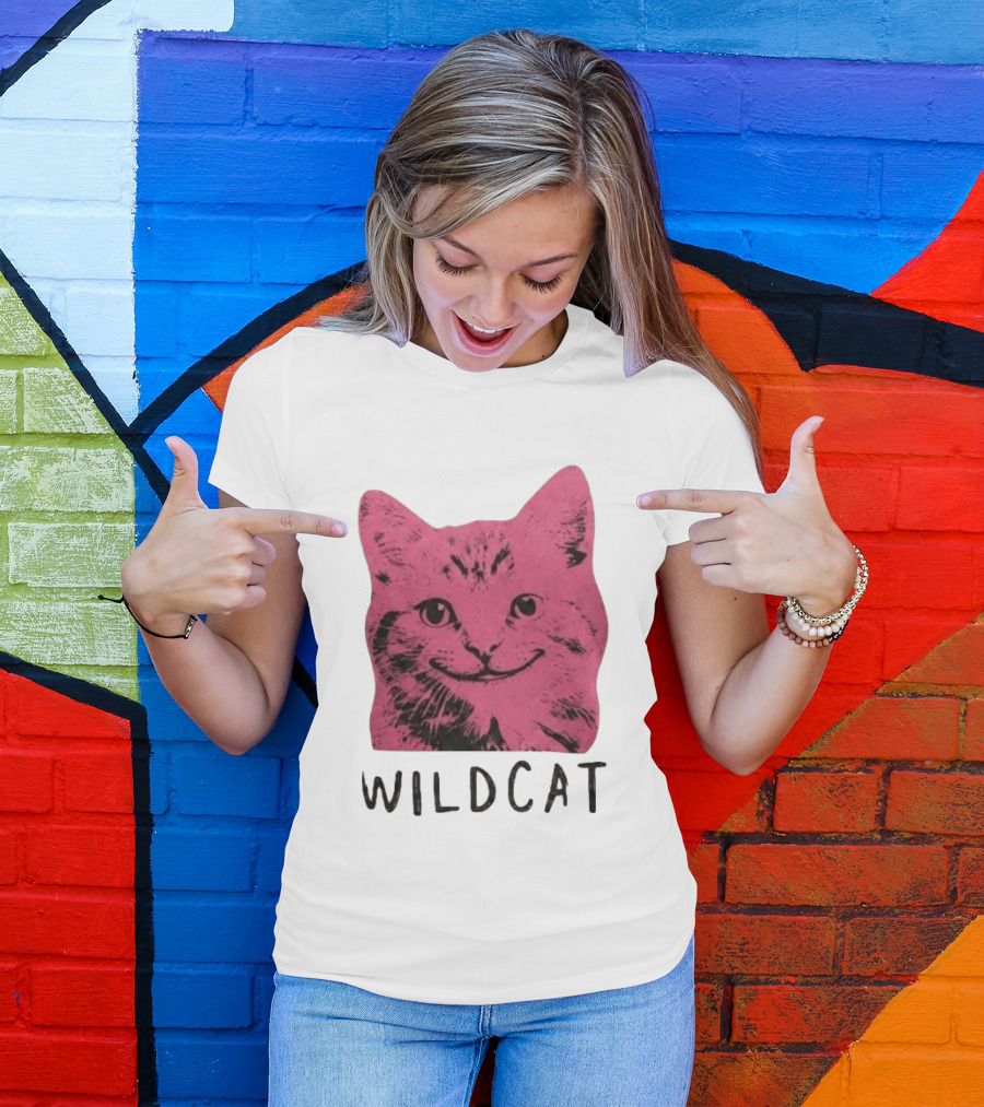 Wildcat Pink Cat Feline Animal T-Shirt