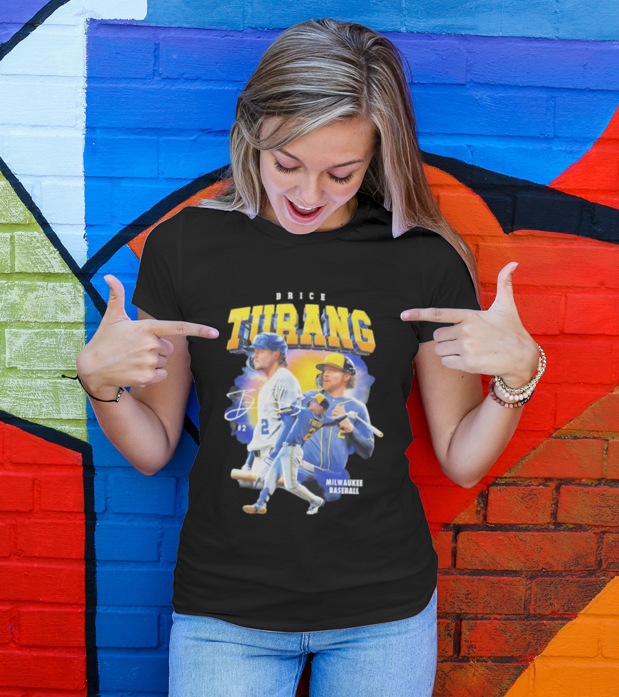 Brice Turang Milwaukee Brewers Baseball #2 T-Shirt