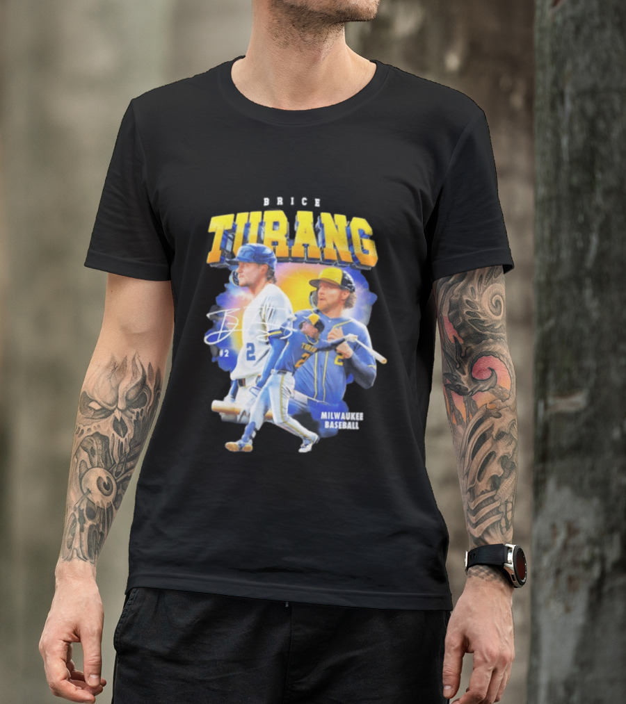 Brice Turang Milwaukee Brewers Baseball #2 T-Shirt
