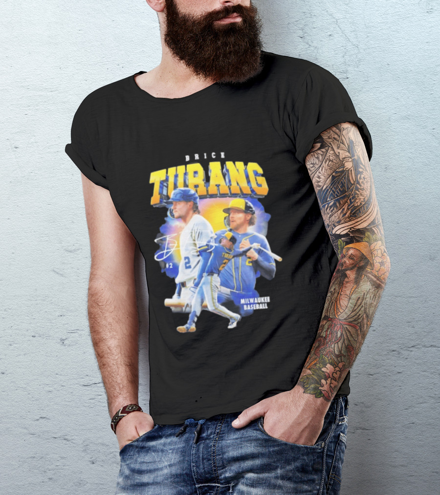 Brice Turang Milwaukee Brewers Baseball #2 T-Shirt