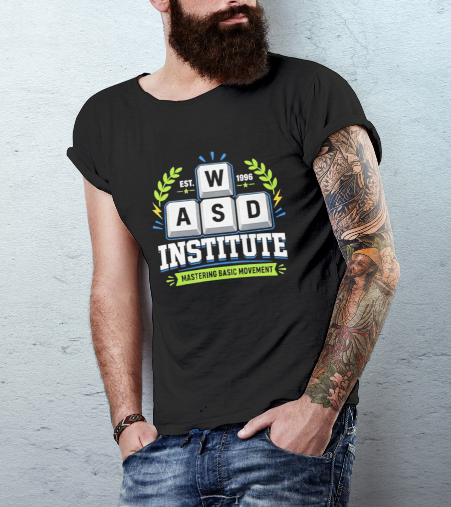 WASD Institute Est 1996 Mastering Basic Movement Keyboard Keys T-Shirt