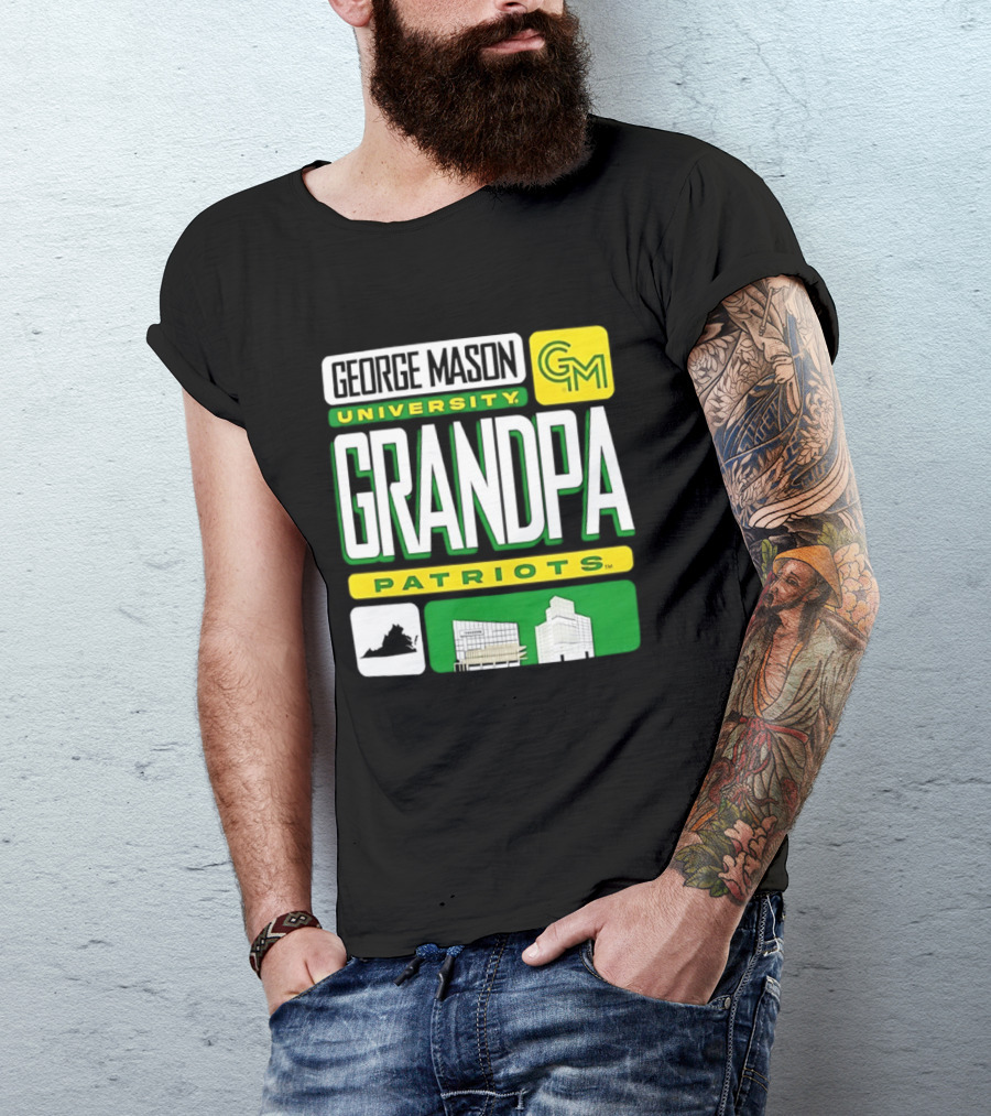 George Mason University Grandpa Patriots GM University T-Shirt