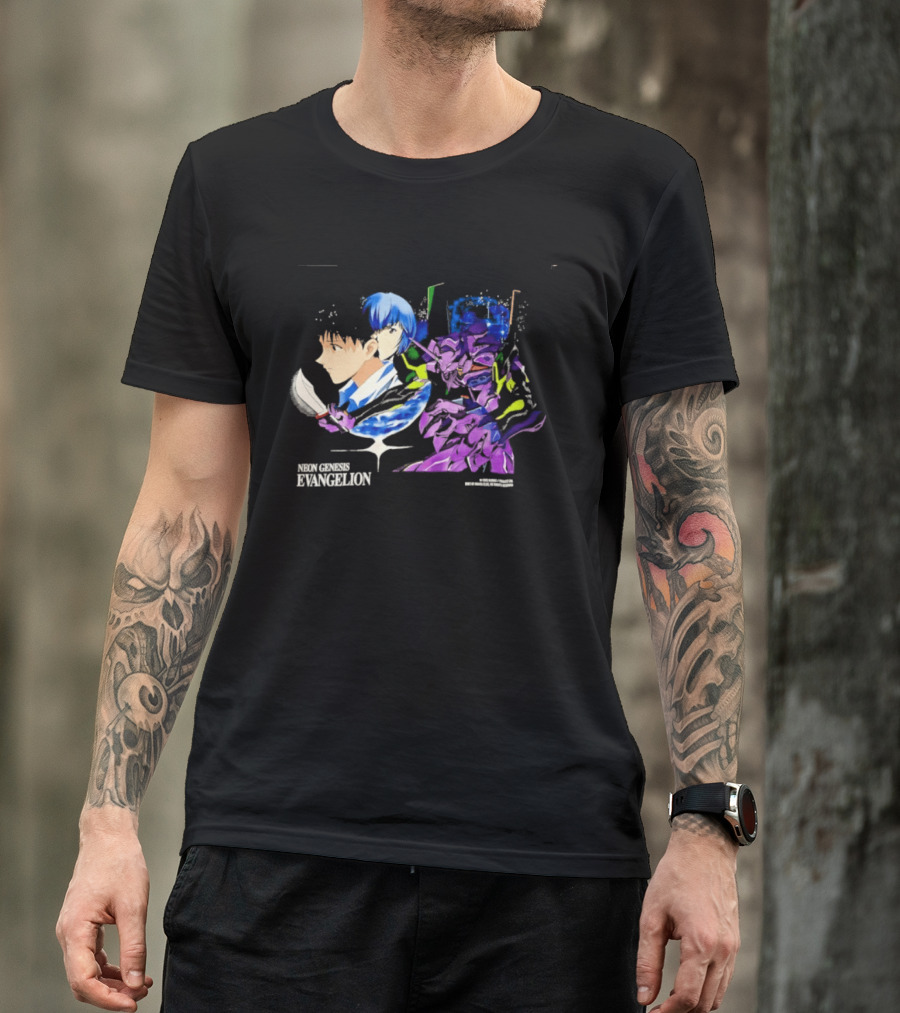 Neon Genesis Evangelion Shinji Ikari Rei Ayanami Eva Unit 01 Anime Iconic Characters T-Shirt