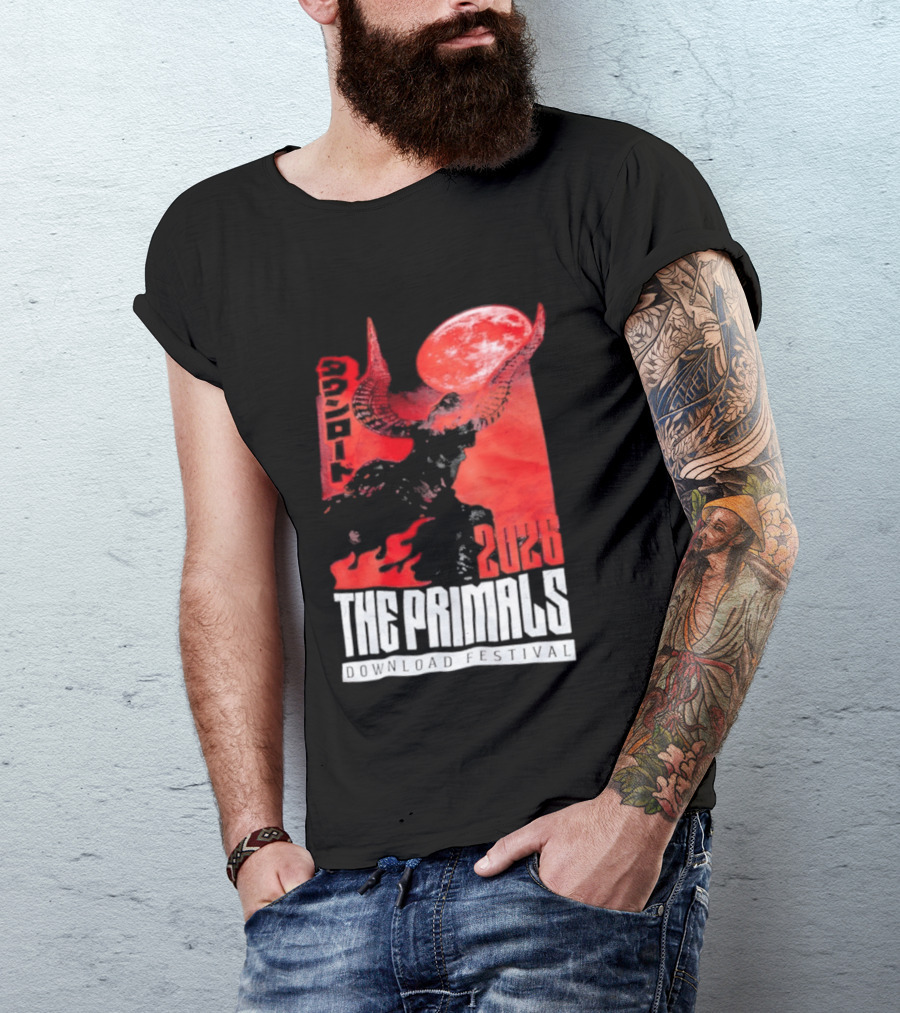 The Primals Download Festival 2026 Blood Moon 1312 Red Horns T-Shirt