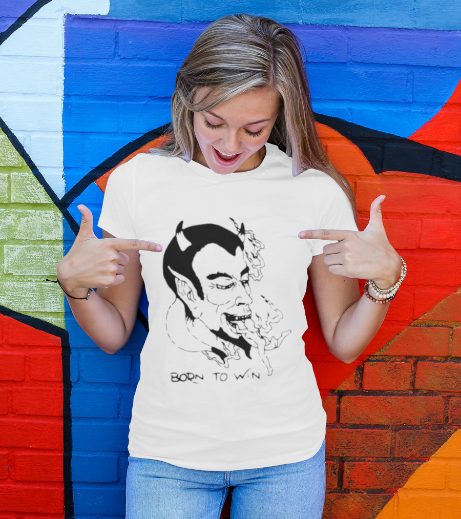 Devil Eating Person Born To Win T-Shirt