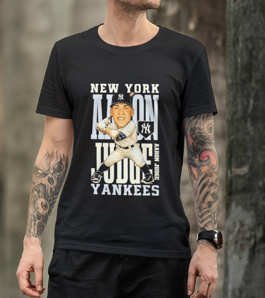 New York Yankees Aaron Judge Baseball Caricature Yankees T-Shirt