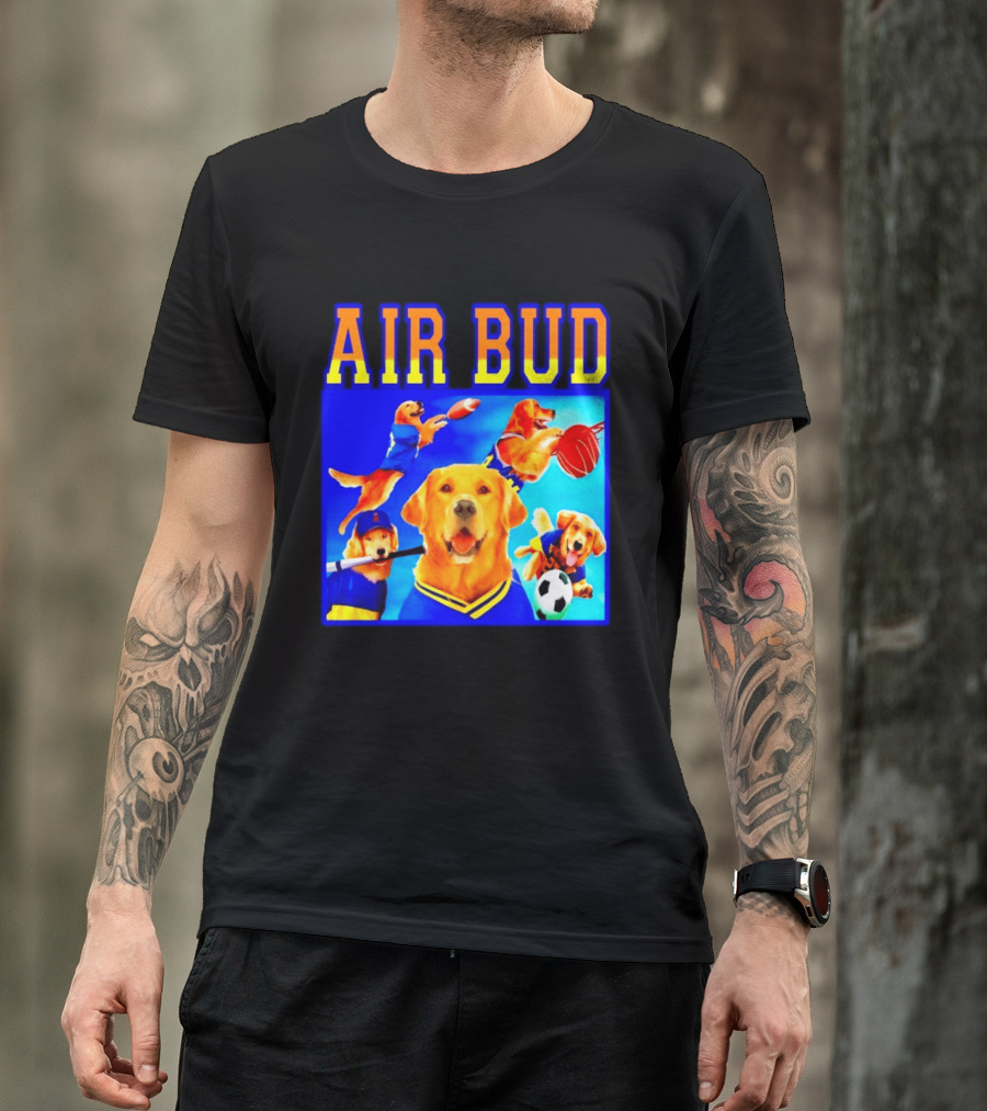 Air Bud Golden Retriever Basketball Football Soccer Sports Collage T-Shirt