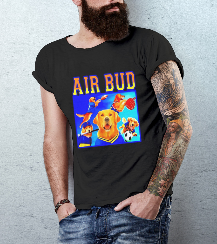 Air Bud Golden Retriever Basketball Football Soccer Sports Collage T-Shirt