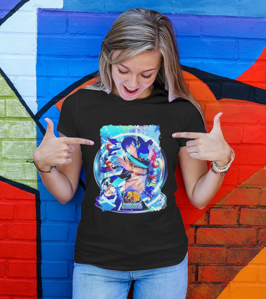 Persona 3 Dancing In Moonlight ATLUS Colorful Character Collage T-Shirt