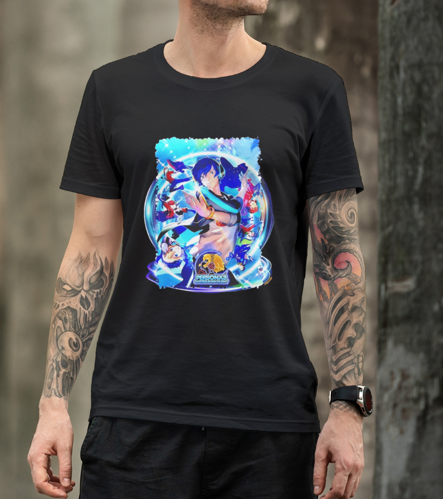 Persona 3 Dancing In Moonlight ATLUS Colorful Character Collage T-Shirt