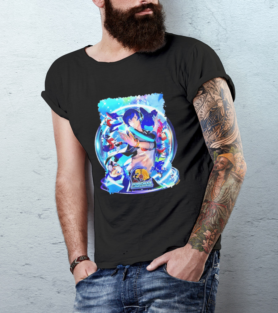 Persona 3 Dancing In Moonlight ATLUS Colorful Character Collage T-Shirt