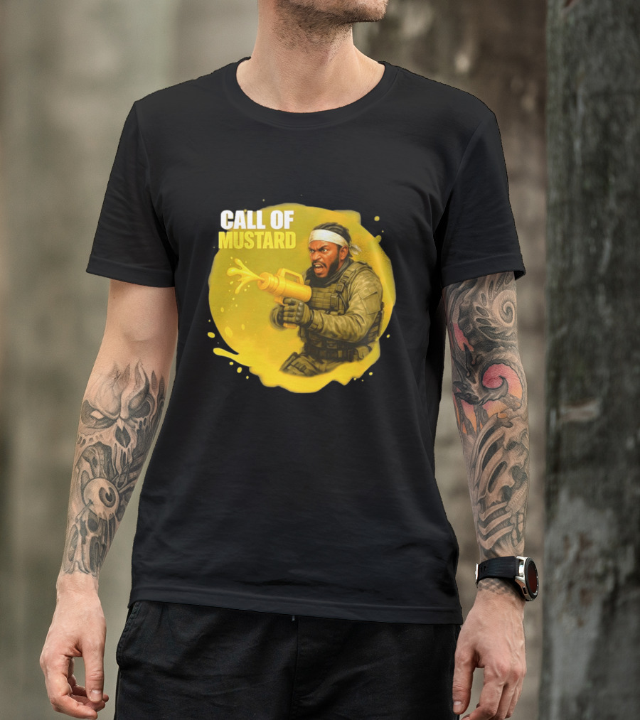 Call Of Mustard Diddy Funny Parody Combat Splash T-Shirt