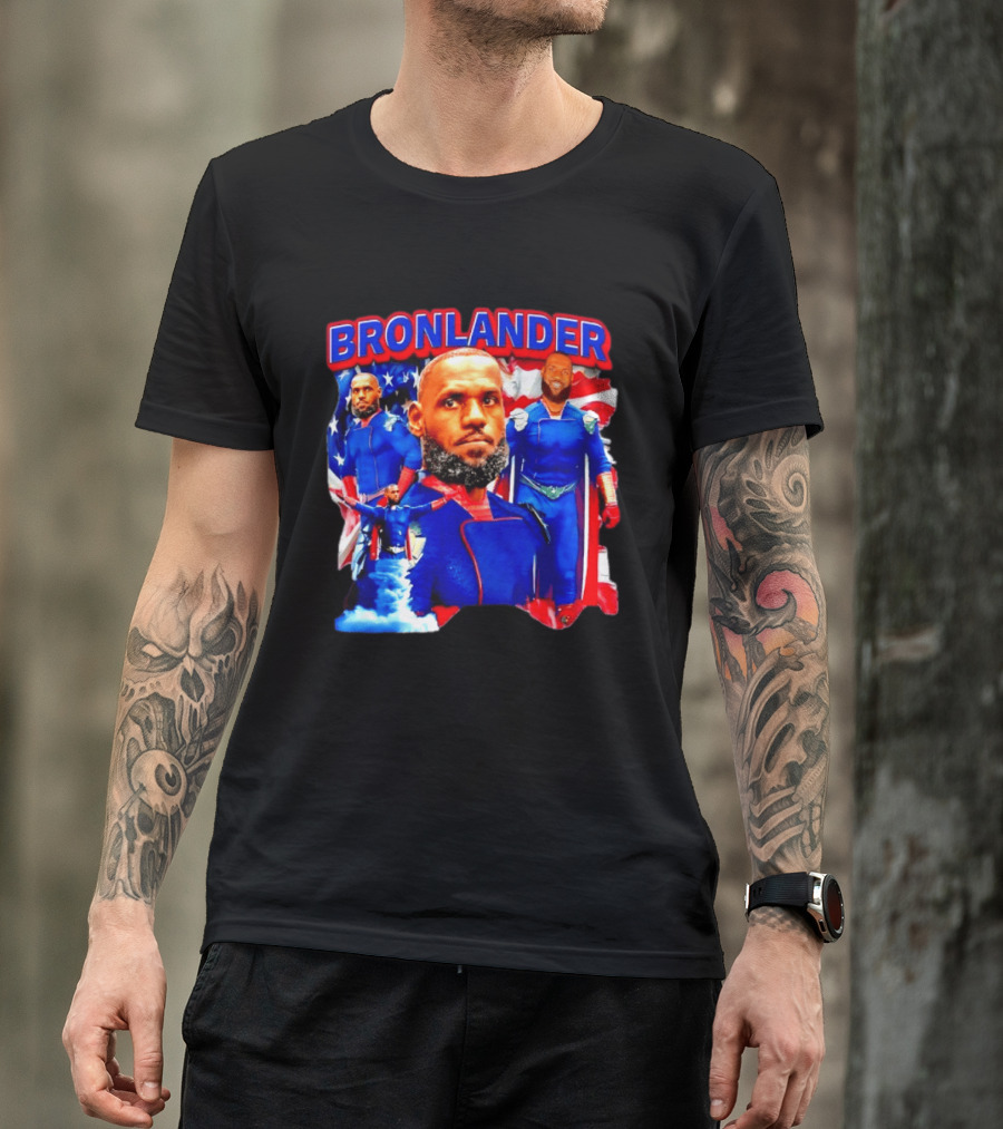 LeBron James Bronlander Basketball Superhero Fusion T-Shirt