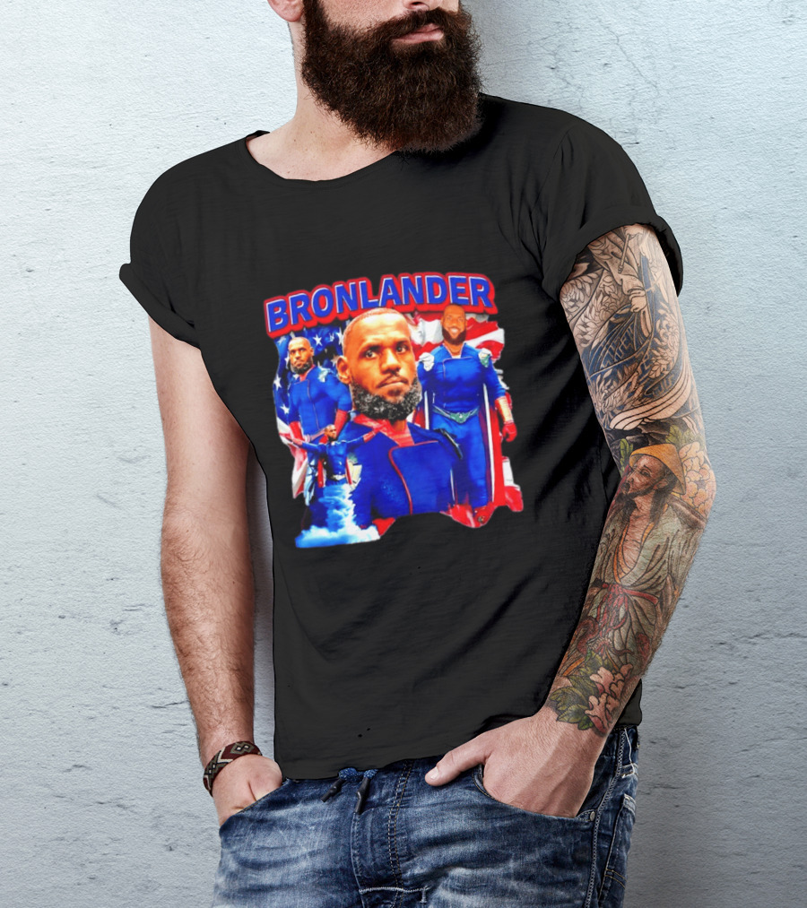 LeBron James Bronlander Basketball Superhero Fusion T-Shirt