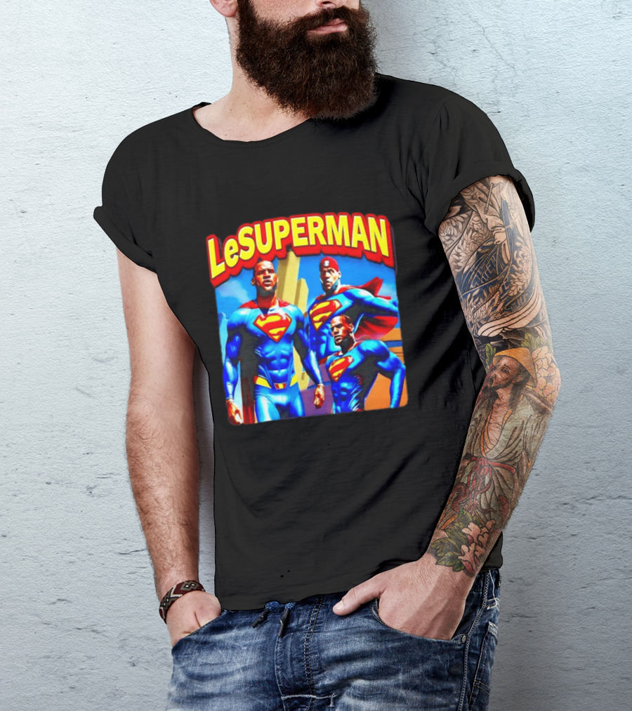 LeBron James LeSuperman Philadelphia 76ers Superhero T-Shirt