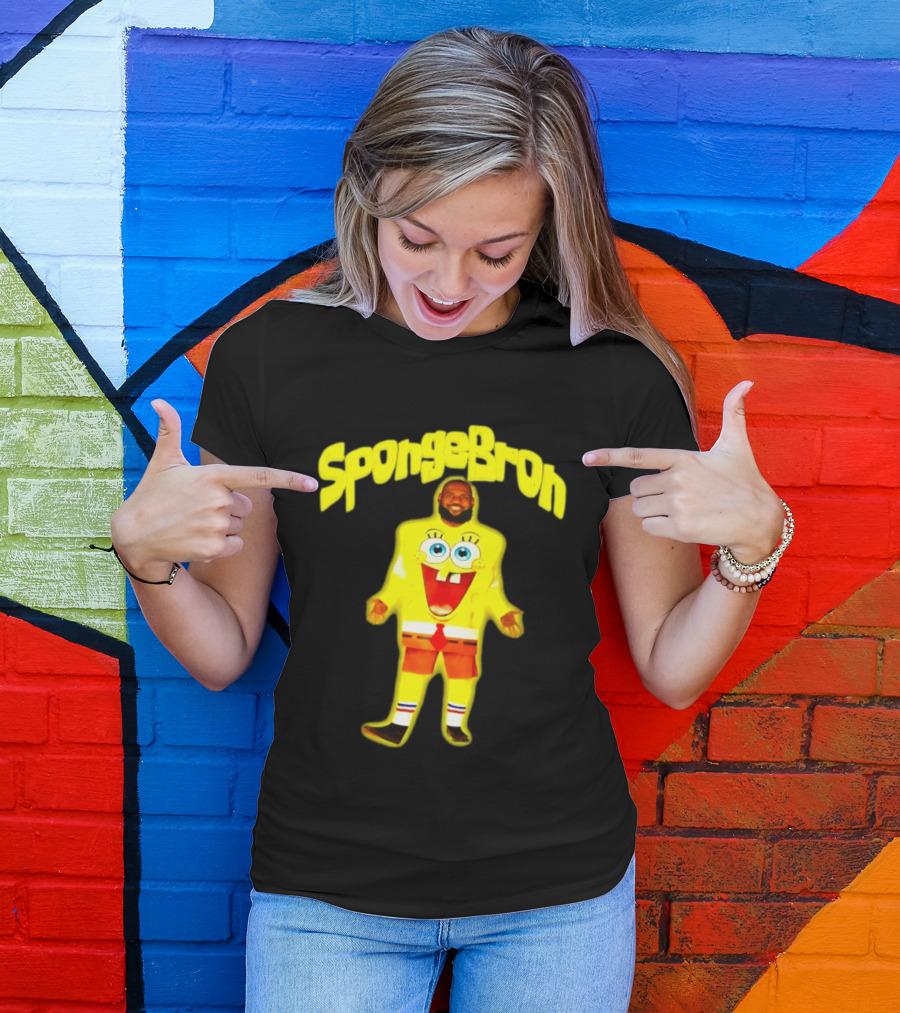 SpongeBron LeBron James Los Angeles Lakers T-Shirt